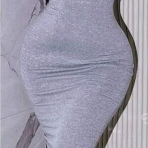 Elegant Gray Bodycon Dress